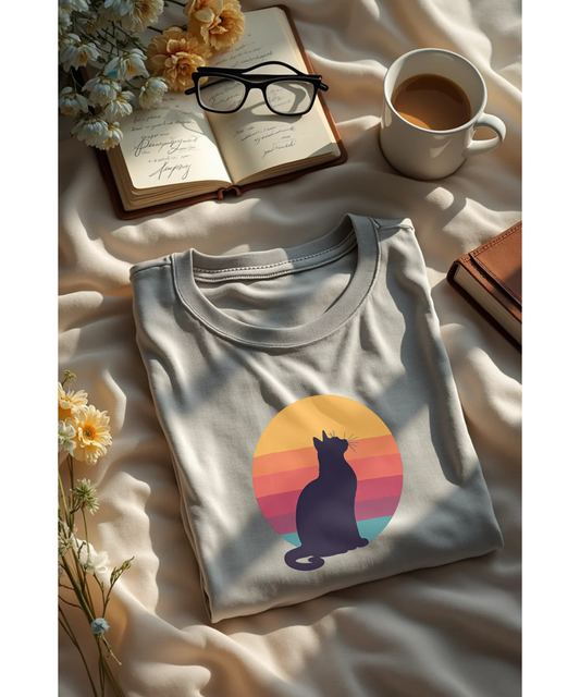 Cute Cat Silhouette T-Shirt Unisex