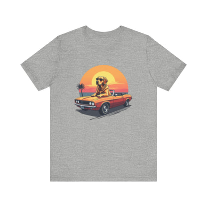 Vintage Sunset Dog T-Shirt Unisex