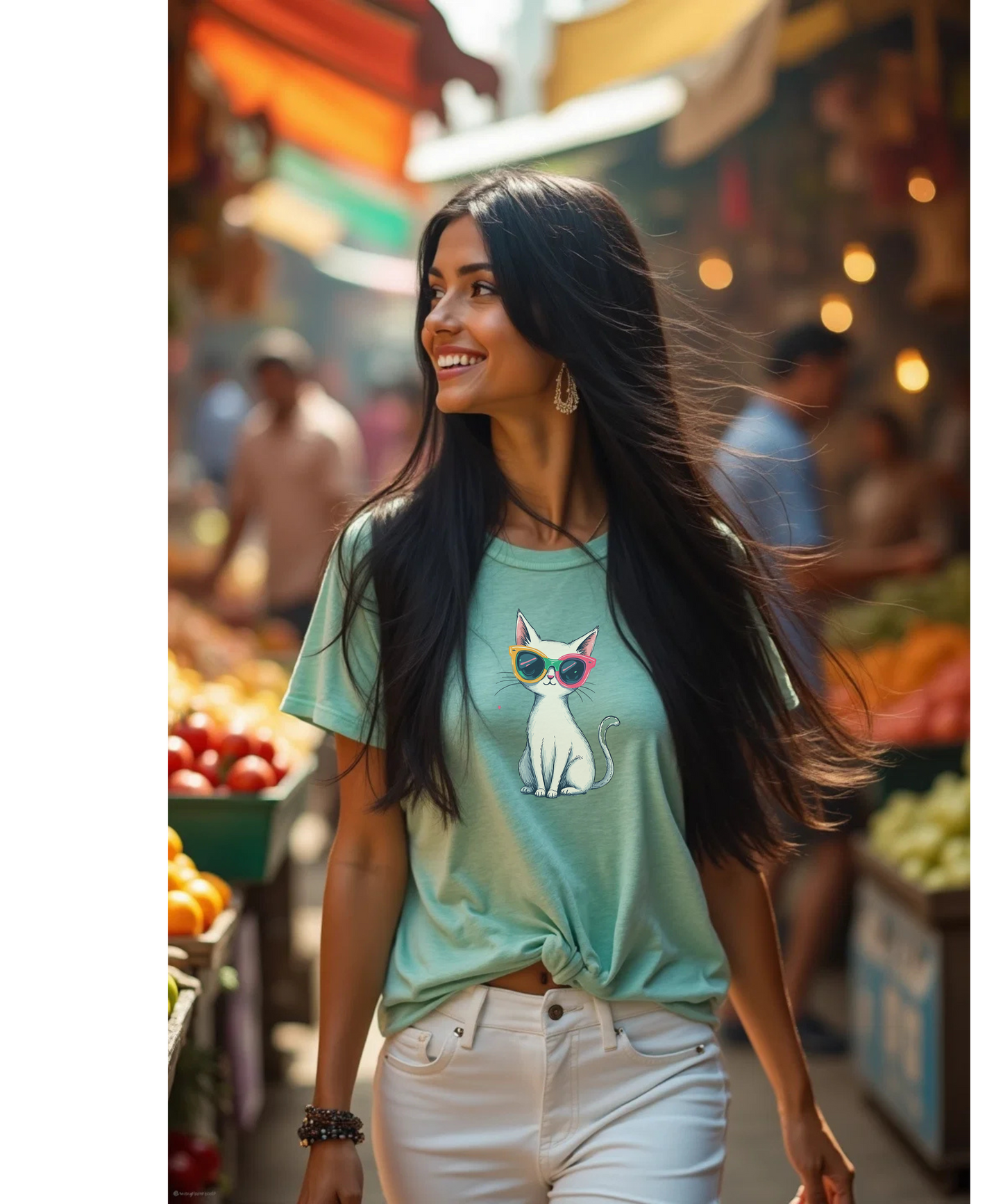 Cute Cat with Sunglasses T-Shirt