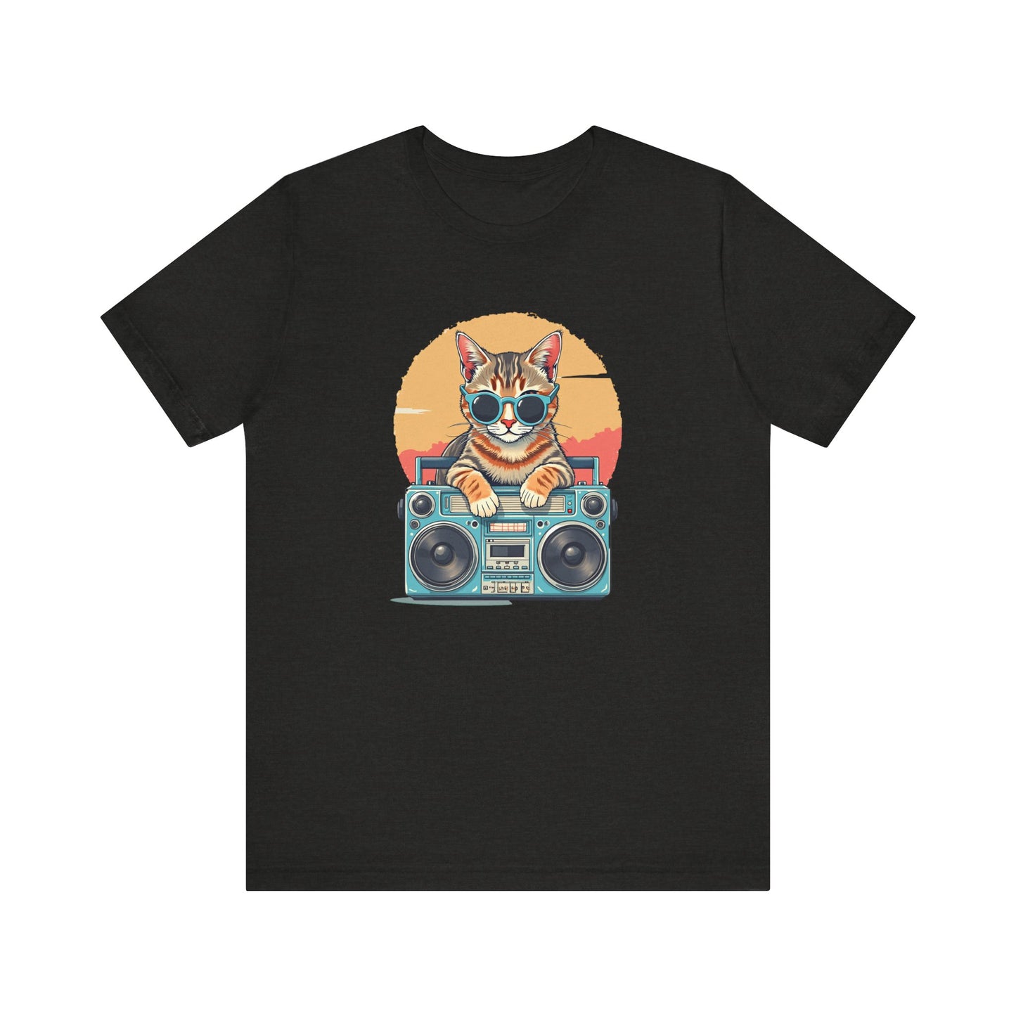 Retro Cat Boombox T-Shirt