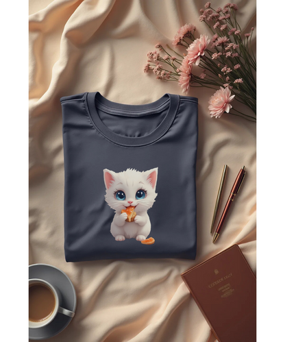Cute Kitten Eating T-Shirt Unisex