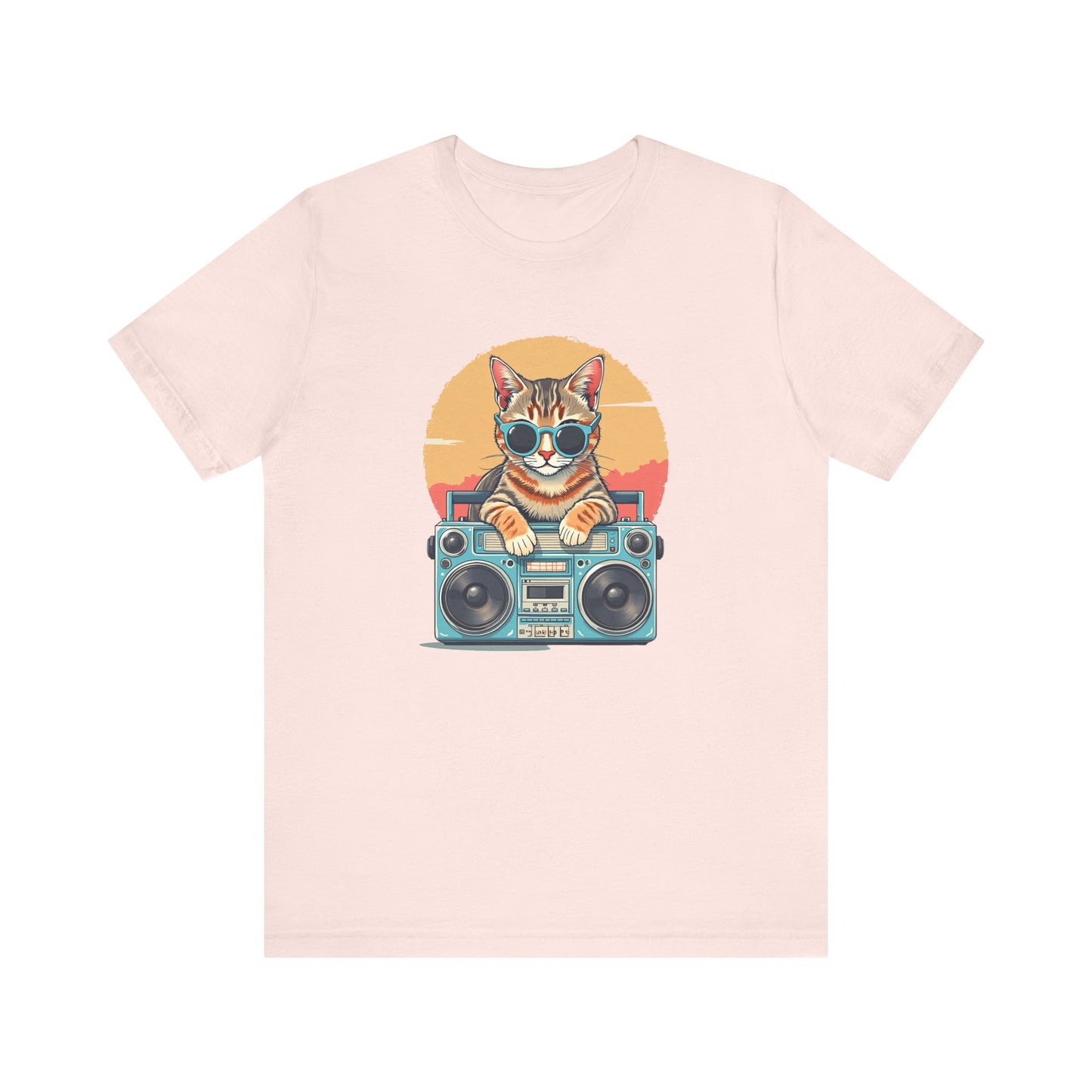 Retro Cat Boombox T-Shirt