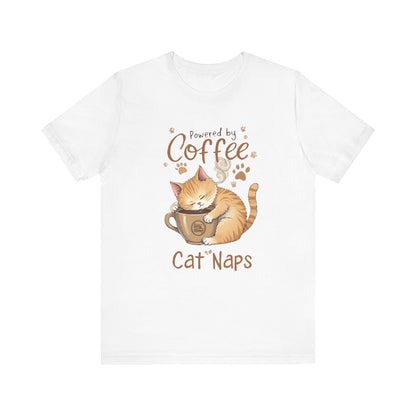 Cute Cat Sleeping on Coffee Cup T-Shirt
