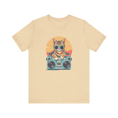 Retro Cat Boombox T-Shirt