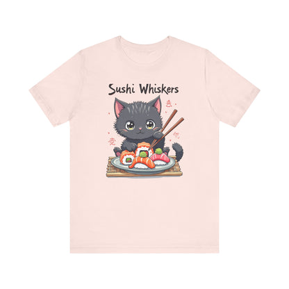Cute Cat Eating Sushi T-Shirt