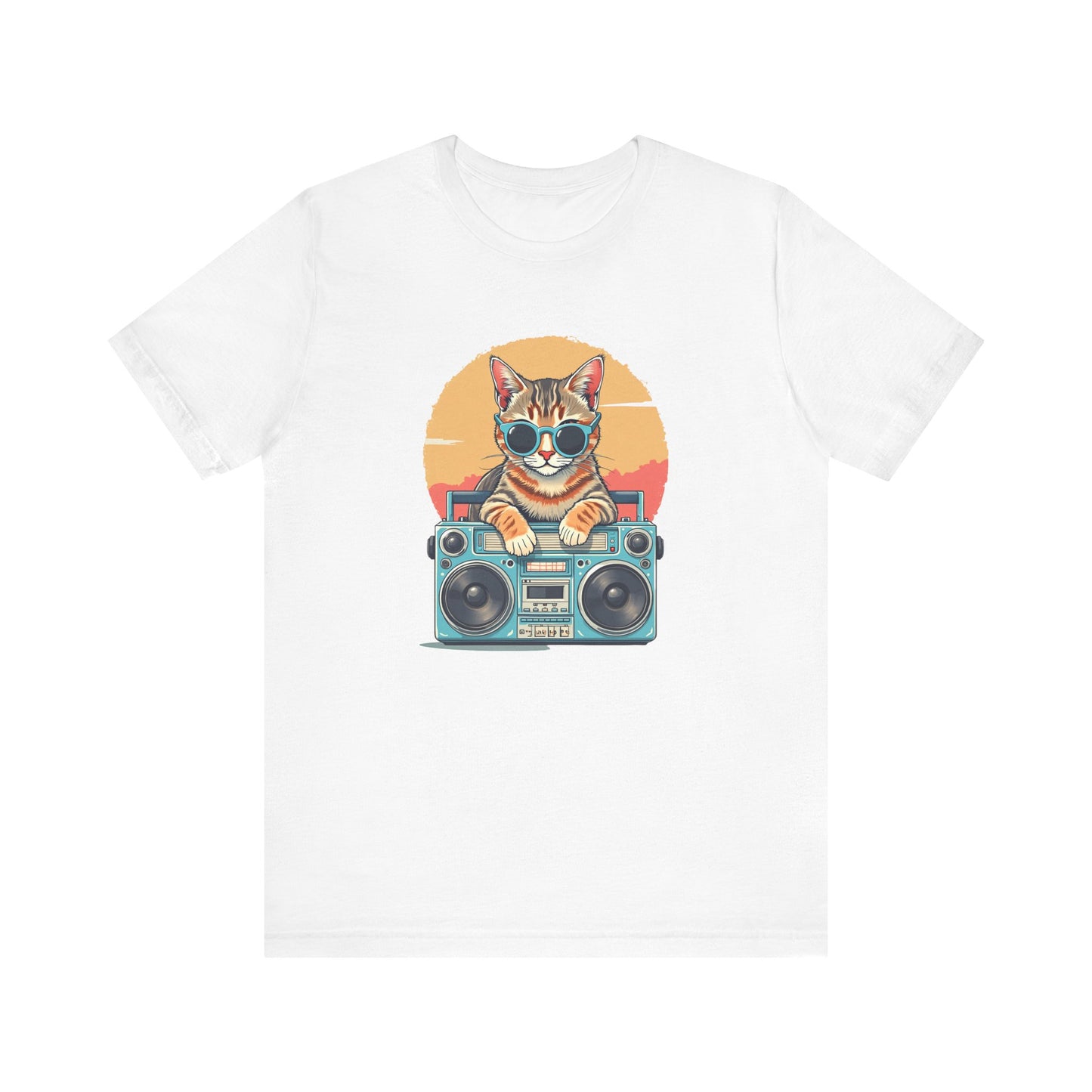 Retro Cat Boombox T-Shirt