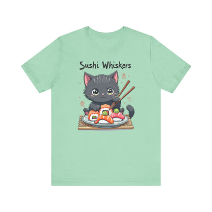 Cute Cat Eating Sushi T-Shirt