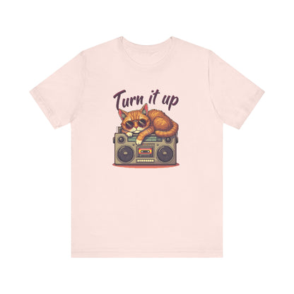 Retro Cat Turn It Up T-Shirt