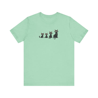 Cute Black Cat Family T-Shirt