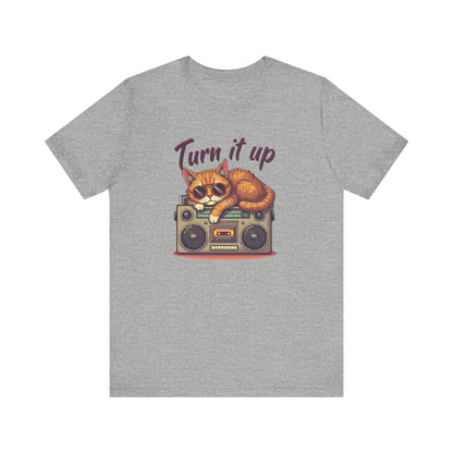 Retro Cat Turn It Up T-Shirt