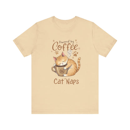 Cute Cat Sleeping on Coffee Cup T-Shirt
