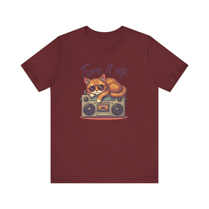 Retro Cat Turn It Up T-Shirt