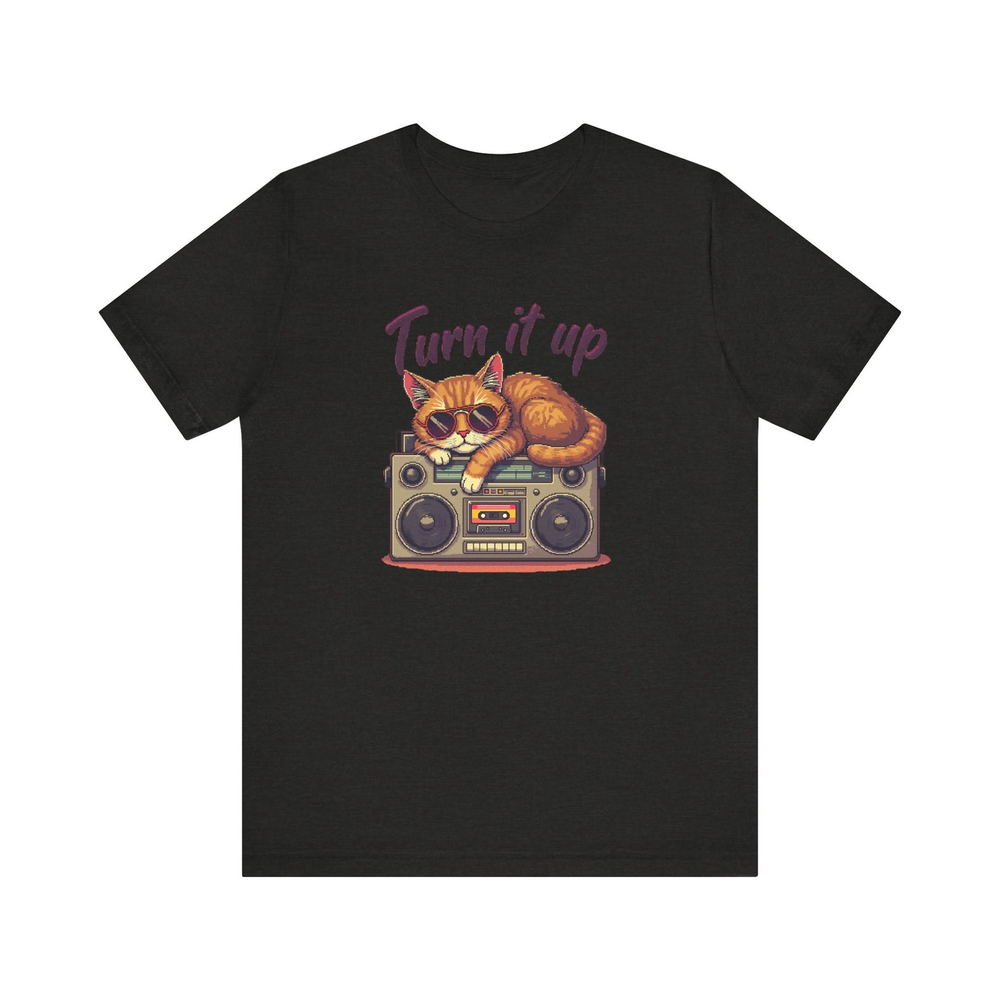 Retro Cat Turn It Up T-Shirt