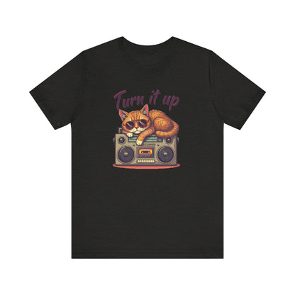 Retro Cat Turn It Up T-Shirt