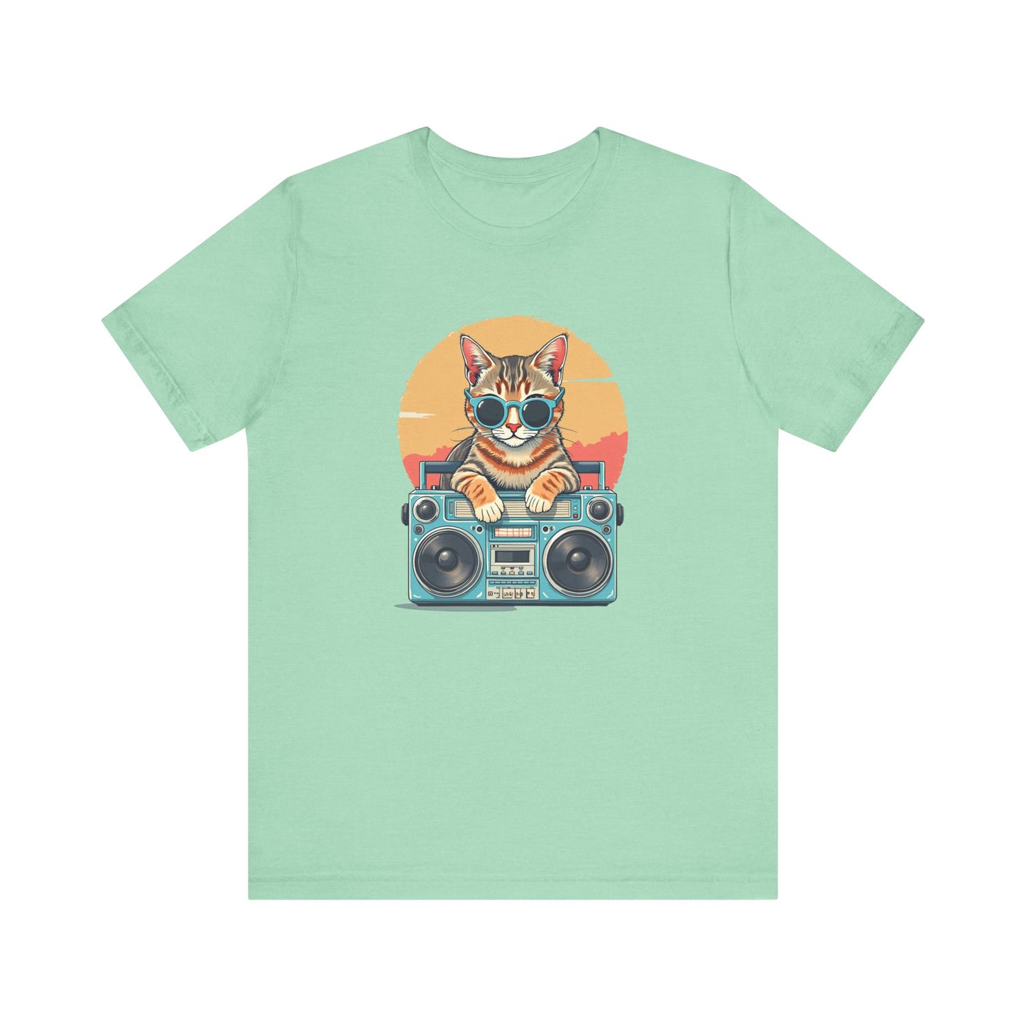 Retro Cat Boombox T-Shirt